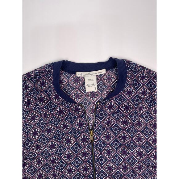 American Rag Geometric Print Zip-Up Jacket Women’s Size Small - Picture 6 of 9